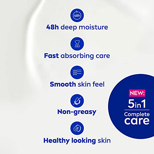 NIVEA Express Hydration Body Lotion, Fast Absorbing Moisturiser for Dry Skin Made with Deep Moisture Serum and Sea Minerals, Smooth Skin Body Lot