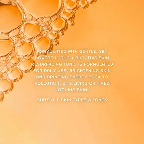 REN Clean Skincare Ready Steady Glow Daily AHA Tonic-Daily Facial Brightening - Exfoliate, Hydrate & Even Skin Tone with Resurfacing AHAs & BHAs