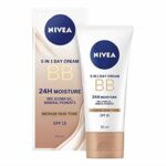 NIVEA BB Cream Medium to Dark (50ml) 5 in 1 Moisturiser Enriched with Provitamin B5, 24 Hour Effectiveness and SPF 15, Medium to Dark BB Cream