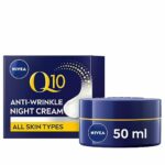 NIVEA Q10 Anti-Wrinkle Power Revitalising Night Cream (50ml), Anti-Wrinkle Face Cream with Skin Identical Q10 and Creatine, Regenerative Night Cr