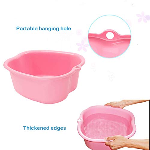 Large Foot Bath Spa Bowl Plastic Pedicure Bowl Massage Foot Tub,for Pedicure, Detox and Massage, Perfect to Soak Your Feet, Toe Nails and Ankles,