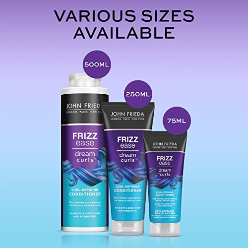 John Frieda Frizz Ease Dream Curls Curl Defining Conditioner 500ml, Anti-Frizz Conditioner for Curly, Wavy Hair, Conditioner for Natural Curls