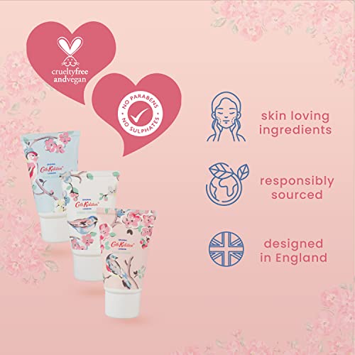 Cath Kidston Blossom Birds Assorted Hand Cream Trio Gift Set | Enriched With Shea Butter | Cruelty Free & Vegan Friendly | Travel Friendly Sizes