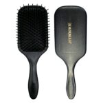 Denman (Black) Large Paddle Cushion Hair Brush for Blow Drying & Detangling - Comfortable Styling, Straightening & Smoothing - For Women and Men,