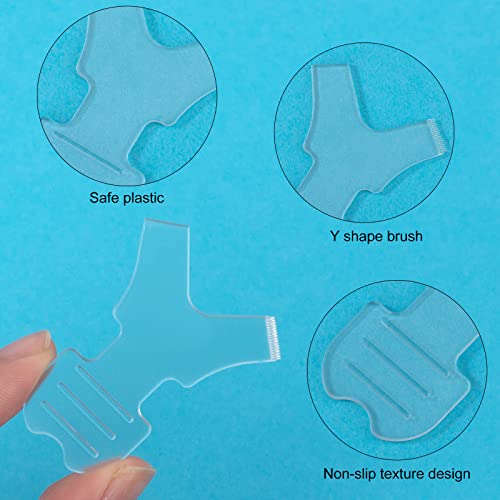 Heveer Eyelash Perming Curler Set Silicone Eyelash Shield Pads 5 Sizes with Y Shape Eyelash Brush Reusable for Lash Lift 44pcs