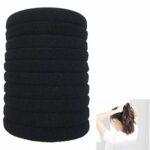 20-Pcs Elastic Hair Bands No metal for Thick Heavy and Curly Hair Black