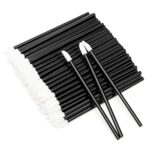 G2PLUS 300 PCS Disposable Lip Gloss Brush - Black Lipstick Concealer Brushes - Lip Applicator Wands Perfect for Lips, Eyes and Makeup Application