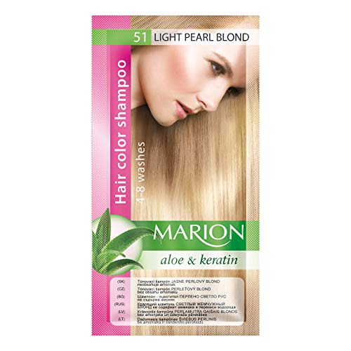 Marion Hair Dye Shampoo in Bag Semi-Permanent Colour 4-8 Washes with Aloe and Keratin