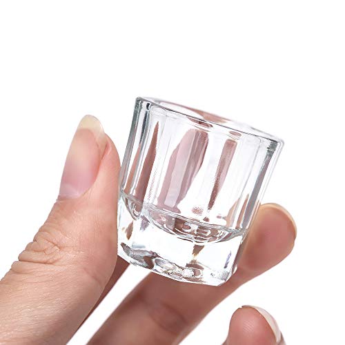 KADS 1pc Crystal Glass Dappen Dish/Lid Bowl Cup Crystal Glass Dish Nail Art Tools Acrylic Nail Art Equipment Mini Bowl Cups