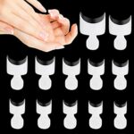 MWOOT 120 Pieces French Short Acrylic False Nails Tips,Half Cover Square Fake Nails Extension Sets,Nail Design for Woman Girls Finger Manicure Sa