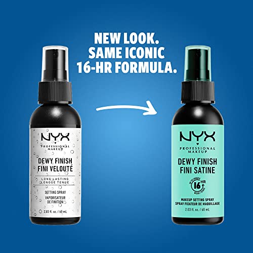NYX Professional Makeup Setting Spray, Long Lasting Formula, Fixing, Lightweight, Vegan Formula, Dewy Finish, 60 ml