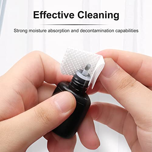 Qufiiry 300 Pcs Lint Free Wipes for Nails, Nail Wipe Pads Lint Free Wipes Nail Art UV Gel Polish Absorbent Remover Wipes, Gel Removal Soft Pads f