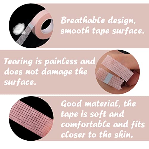 Eyelash Tape, Breathable Lash Tape Eye Tape Pink Eye Make up Tape Eyeshadow Tape Micropore Tape Eye Tape Adhesive Lash Extension Tape Medical Tap