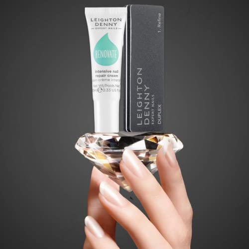 LEIGHTON DENNY Renovate Regime - Intensive Nail Repair Cream For Ridged, Dry, Peeling Nails & Hydrating Cuticle Oil, 110 g (Pack of 1)