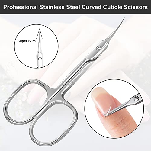 ANRUI Cuticle Scissors, Professional Nail Scissors for Deadskin, Stainless Cuticle Trimmer for Fingernail, Toenail, Eyebrow, Eyelash, Dead Skin,