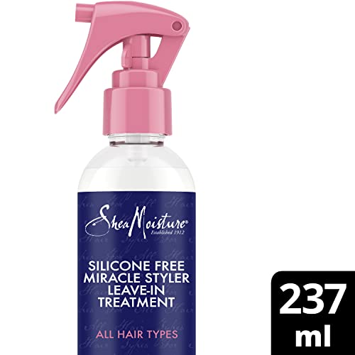 SheaMoisture Sugarcane Extract & Meadowfoam Seed Miracle Hair Styler Leave-In Treatment silicone free and colour safe leave-in conditioner for al