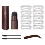 Eyebrow Stencil Kit, Eyebrow Stamp Kit, Waterproof Brow Stamp Shaping Kit, Eyebrow Powder Stencil Kit, Eyebrow Stamp Makeup Tools with 10 Reusabl