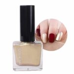 Gold Glitter Nail Polish - Champagne Color Nail Polish - Quick Drying Long-Lasting Nail Varnish - Peel Off Nail Polish No UV Needed - No Odor Non