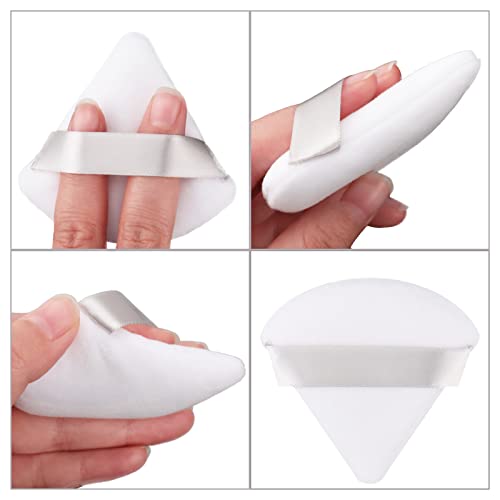 OBSGUMU 4pcs Triangle Powder Puff, Reusable Triangle Sponges for women, Powder Puffs for Pressed Powder, Loose Powder, Cosmetic, Face Foundation