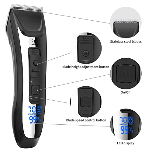 Hair Clippers for Men Professional Cordless Clippers Hair Trimmer Rechargeable for Family