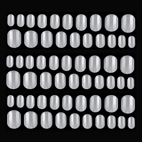 Kalolary 600pcs Kids False Nail, Children Transparent Acrylic Nail Tips Full Cover Short False Nail Kits, Lovely Gift for Kids Little Girls Nail