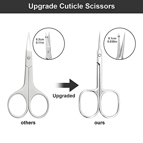 ANRUI Cuticle Scissors, Professional Nail Scissors for Deadskin, Stainless Cuticle Trimmer for Fingernail, Toenail, Eyebrow, Eyelash, Dead Skin,