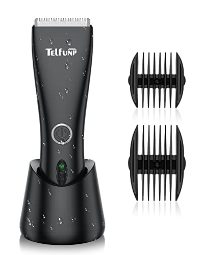 Hair Clippers Beard Trimmer for Men, Telfun Professional Cordless Hair Trimmer Set, USB Rechargeable Led Display 3 Speed Adjustment Electric Hair