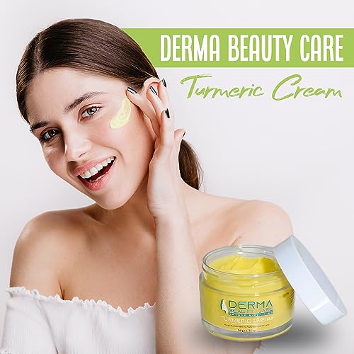 DERMA Turmeric Face Cream Beauty Care Turmeric Facial Moisturizer for Dark Spots, Wrinkles, Moisturizing, Nourishing, Brightening, Hydrating, Ski