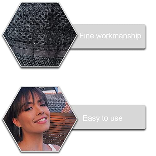 Black Bob Wig with Fringe Straight,Short Synthetic Straight Wig for Women,Bob Hair Wig Party Cosplay Costume for Women Ladies