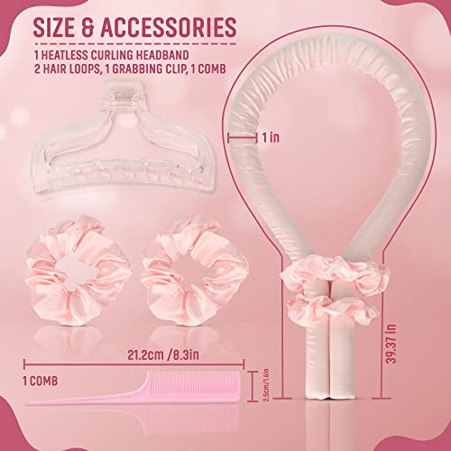 SHOPTOP® Heatless Curling Rod Headbands - Heatless Hair Curling Set, Styling Tools for Long Medium Hair Best For Natural Wave Soft Hair Roller fo