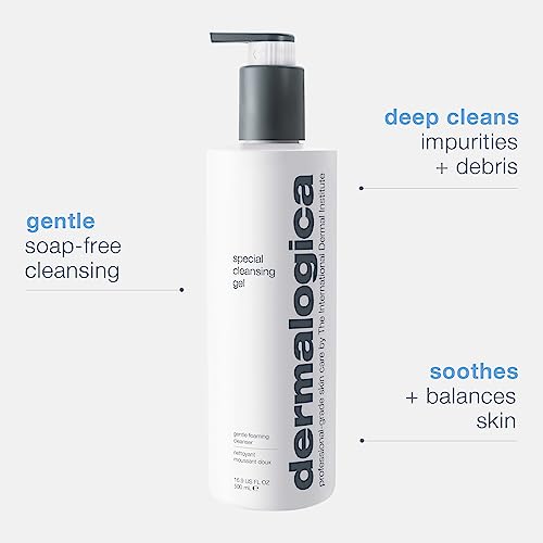 Dermalogica Special Cleansing Gel- Soap-Free, Foaming Gel Cleanser for All Skin Conditions - Removes Impurities without Stripping Skin - Soothes
