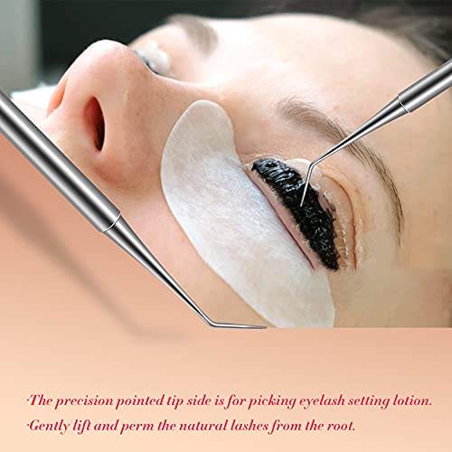 FVION Lash Lift Tool - 2 in 1 Eyelash Separator Tool Comb, Professional and Beauty Eyelash Lift Tool, Metal Lash Lifting Tool, Lash Extension and