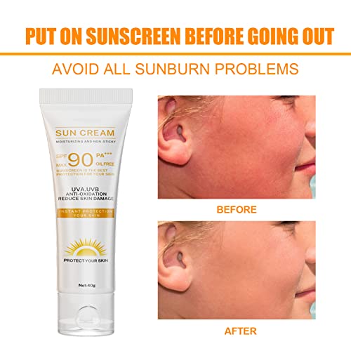 SUN Protect & Moisture Sun Lotion Cream with SPF90 (40g), Moisturising Suncream with SPF90, Advanced Sunscreen Protection, Reduces Risk of Sun Al