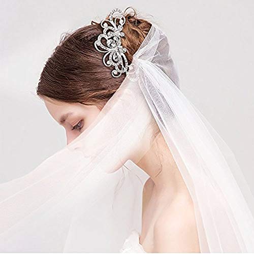 inSowni 32 Pack Silver Wedding Hair Side Combs Slides+U-shaped & Twist Spiral Bridal Hair Pins Headpieces Clips Barrettes Rhinestones Pearls Hair