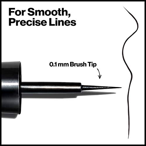 Revlon Colorstay Liquid Eyeliner, Waterproof, Smudgeproof, Longwearing Eye Makeup with Ultra-fine Tip, Black Brown
