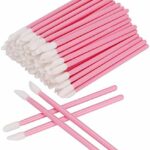 100 Disposable Lip Brushes Make Up Brush Lipstick Lip Gloss Wands Applicator Tool Makeup Beauty Tool Kits (Pink) (100PC)