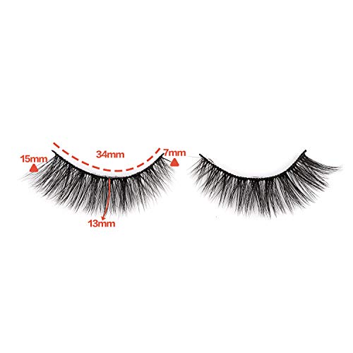 Newcally False Eyelashes Natural 3D Lashes Cat Eye Look Faux Mink Lashes Fluffy Strip 14 Pairs, Multipack