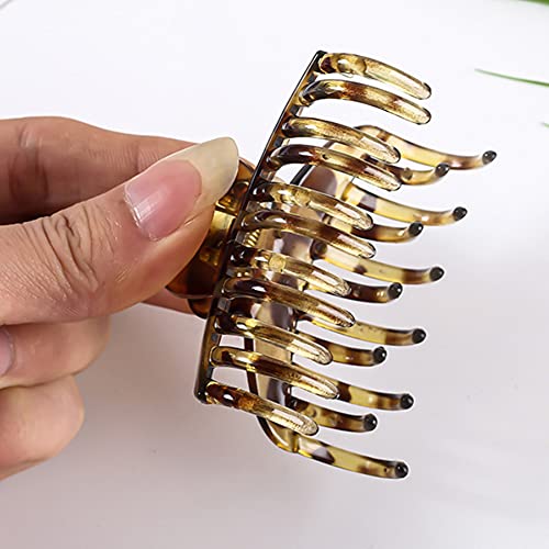 Medium Hair Claw Clips for Women - 3 Pack 2.7″ Small Hair Grips Hair Catch Jaw Barrette Plastic Nonslip Hair Clip for Girls Half Bun Hairpins for