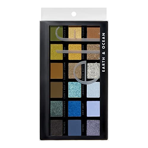 e.l.f. Earth & Ocean Eyeshadow Palette, 18 Ultra-Pigmented Matte, Satin & Shimmer Shades, Smooth, Creamy & Blendable Formula, Vegan & Cruelty-fre
