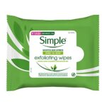 Simple Kind To Skin Exfoliating Facial Wipes, 25 Wipes