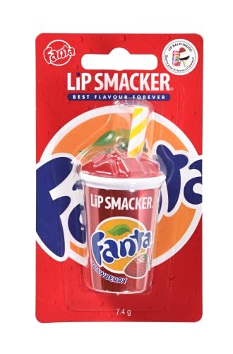 Lip Smacker - Coca-Cola Cup Collection - Strawberry Fanta Coke Cup Lip Balm for Kids - Fanta Strawberry Flavour - Sweet Gift for Your Friends - S