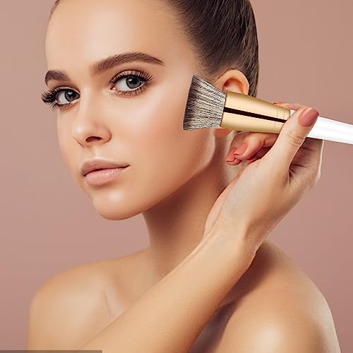 HopNshop Foundation Brush - Flat Top Kabuki Face Brushes for Liquid, Cream and Powder Makeup Application - Soft and Dense Bristles Makeup Brush,