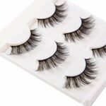 3D Mink Eyelashes Natural Look Handmade False Lashes Fluffy Demi Wispies Fake Lash Reusable Multipack,3 PACK