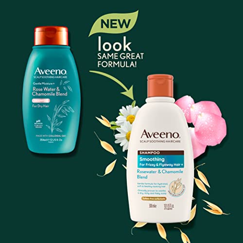 Aveeno Smoothing Rosewater and Chamomile Scalp Soothing Conditioner for Frizzy Hair 300ml