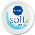 NIVEA Soft Moisturising Cream (500ml), A Moisturising Cream for Face, Body and Hands with Vitamin E and Jojoba Oil, Hand Cream Moisturises Deeply