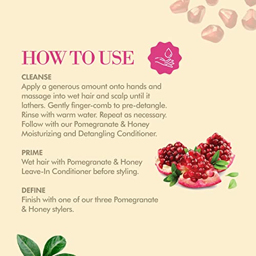 Mielle Organics Pomegranate & Honey Moisturising Detangling Sulphate-Free Shampoo For Type 4 Curly Hair 355ml