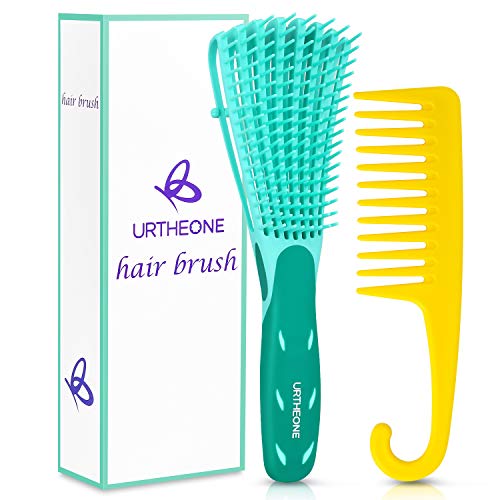 Hair Brush,Detangle Hair Brush, Detangler Brush for Women Men Adults Kids Afro American Type 3a-4c, Detangling Nylon Bristle Brush for Kinky Curl