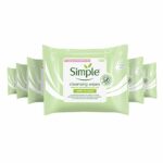 Simple Kind to Skin - Facial Wipes for sensitive skin with Glycerin, Vitamin E,and Vitamin B5 -25 Count (Pack of 6)
