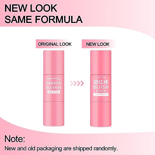 Erinde 3-in-1 Cheek Blush & Lip Tint & Eyeshadow, Creamy Blush Stick for Cheeks & Lips with Brush, Buildable Lightweight Hydrating formula, Easy