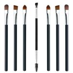 WanFengXue 7 Pieces Eyebrow Brush Set Professional Double Ended Eyebrow Brush and Spoolie Angled Brush Precision Eyeshadow Tools for Blending Def